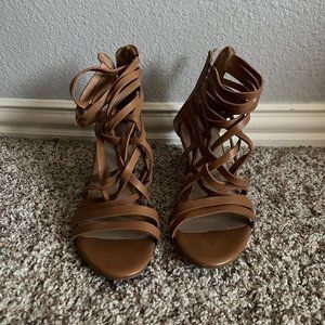 LIMELIGHT HARLEE WEDGE GLADIATOR SANDALS
